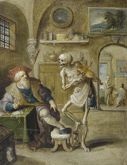 Frans Francken II Der Geigende Tod oil painting image